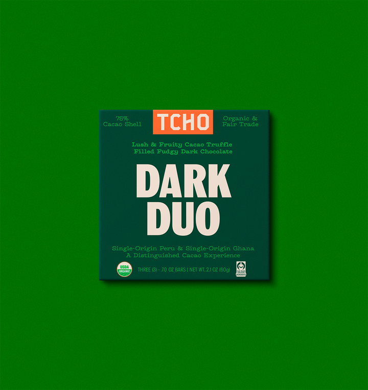 Double Dark Chocolate Dark Duo Chocolate Bar | TCHO Chocolate